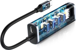 HUB USB Baseus CAHUB-Q0G 1x USB-C  + 4x USB-A 3.0 (40138) 6