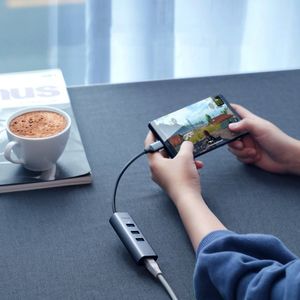 HUB USB Baseus Baseus Enjoy adapter HUB przejściówka ze złącza USB-C na 3x USB 3.0 i port RJ45 szary (CAHUB-M0G) uniwersalny 12