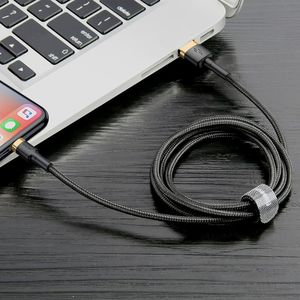 Kabel USB Baseus USB-A - Lightning 2 m Czarno-złoty (CALKLF-CV1) 6