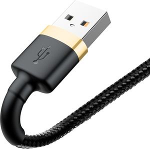 Kabel USB Baseus USB-A - Lightning 1 m Czarno-złoty (CALKLF-BV1) 3
