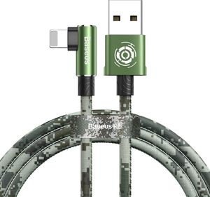 Kabel USB Baseus USB-A - Lightning 1 m Zielony (CALMC-A06) 1