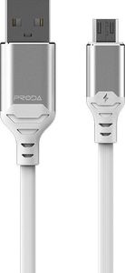 Kabel USB Proda USB-A - microUSB 1 m Biały 1