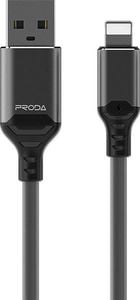 Kabel USB Proda USB-A - Lightning 1 m Czarny 1