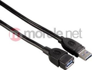 Kabel USB Hama USB-A - USB-A 1.8 m Czarny (99054505) 2