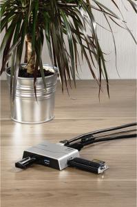 HUB USB Hama 1:4 USB 3.0 Z ZASILACZEM CZARNY/SREBRNY (398790000) 2