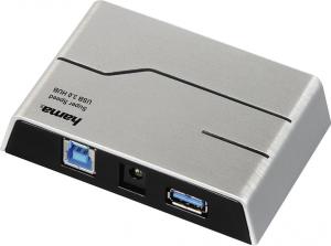 HUB USB Hama 1:4 USB 3.0 Z ZASILACZEM CZARNY/SREBRNY (398790000) 6