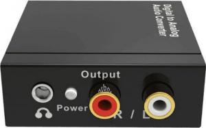 Adapter AV Mozos Toslink - RCA (Cinch) czarny (DAC01) 3