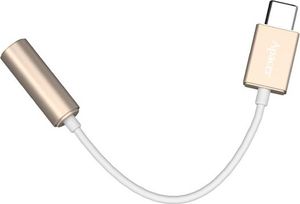 Adapter USB Apacer USB C M- audio jack (3.5mm) F, 0.1m, reversible, złoty, Apacer, box, DC150, APDC150C-1 3