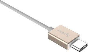 Adapter USB Apacer USB C M- audio jack (3.5mm) F, 0.1m, reversible, złoty, Apacer, box, DC150, APDC150C-1 4