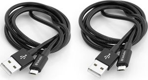 Kabel USB Verbatim USB-A - microUSB 1 m Czarny (48874) 2