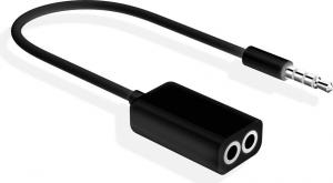 Kabel Mozos Jack 3.5mm - Jack 3.5mm x2 0.15m czarny (SK-1) 2