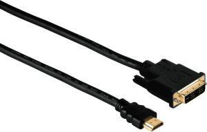 Kabel Hama HDMI - DVI-D 2m czarny biały (99034033) 1
