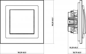 Karlik Deco Przycisk /światło/ biały (DWP-5) 2