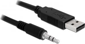 Kabel USB Delock USB-A - mini Jack 3.5 mm 1.8 m Czarny (83115) 1
