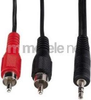 Kabel Hama Jack 3.5mm - RCA (Cinch) x2 5m czarny czerwony (99048918) 2