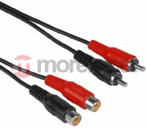 Kabel Hama RCA (Cinch) x2 - RCA (Cinch) x2 czarny (Przedłużacz 2xCinch GN - 2xCinch WT 10m ( 432430000 )) 1