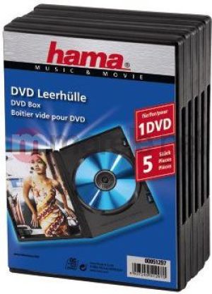 Hama Pudełka na płyty DVD 5szt Czarne (512970000) 2
