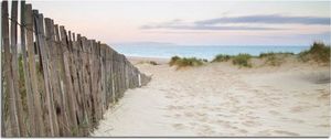 Feeby Obraz na płótnie - Canvas, Wydmy na plaży o zachodzie słońca 120x40 1