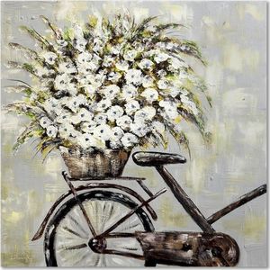 Feeby Obraz na płótnie - Canvas, Kwiaty na rowerze 20x20 1