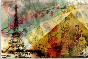 Feeby Obraz na płótnie - Canvas, Kartka pocztowa z Paryża 2 50x40 1