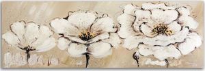 Feeby Obraz panorama na płótnie Canvas, Trzy białe kwiaty 90x30 1