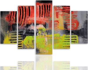 Feeby Obraz pięcioczęściowy na płótnie Canvas, pentaptyk typ A, Abstrakcja 38 250x120 1