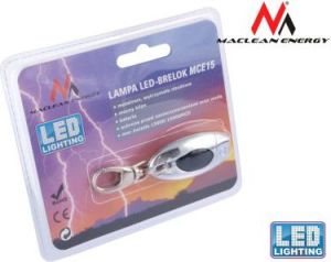 Latarka Maclean 1LED brelok stalowy MCE15 2