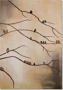 Feeby Deco Panel, Ptaki na gałęziach 80x120 1