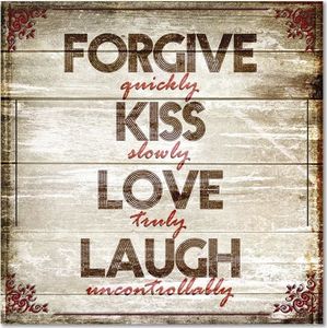 Feeby Obraz na płótnie - Canvas, Forgive kiss love laugh 80x80 1