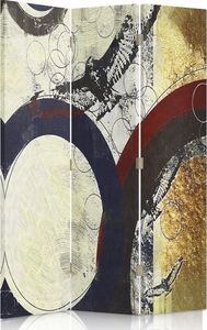 Feeby Parawan pokojowy, trzyczęściowy, jednostronny, na płótnie Canvas, Abstrakcja koła 110x150 1