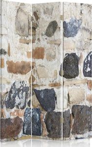 Feeby Parawan pokojowy, trzyczęściowy, dwustronny, na płótnie Canvas, Kamienny mur 2 110x150 1