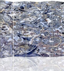 Feeby Parawan pokojowy, pięcioczęściowy, dwustronny, na płótnie Canvas, Marmurowa mozaika 180x150 1