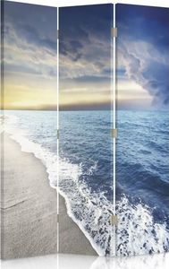 Feeby Parawan pokojowy, trzyczęściowy, dwustronny, obrotowy 360°, na płótnie Canvas, Brzeg morza 110x180 1