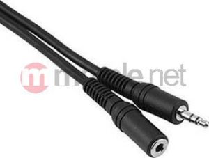 Kabel Hama Jack 3.5mm - Jack 3.5mm czarny (Przedłużacz JACK 3,5 GN - JACK 3,5 WT 5M ( 990434160000 )) 1