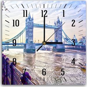 Feeby Obraz z zegarem, london bridge 30x30 1
