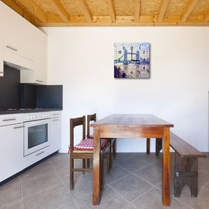 Feeby Obraz z zegarem, london bridge 30x30 3