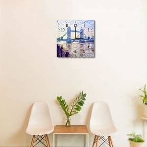 Feeby Obraz z zegarem, london bridge 30x30 4