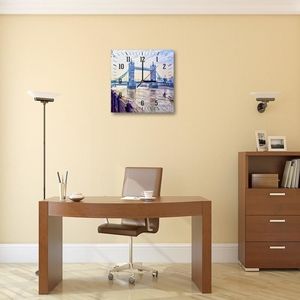 Feeby Obraz z zegarem, london bridge 30x30 5