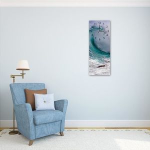 Feeby Obraz z zegarem, wysoka fala 25x65 5