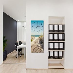 Feeby Obraz z zegarem, droga na plażę 3 25x65 3