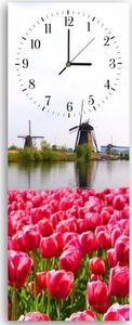 Feeby Obraz z zegarem, holenderski krajobraz 25x65 1