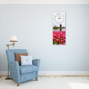 Feeby Obraz z zegarem, holenderski krajobraz 25x65 5