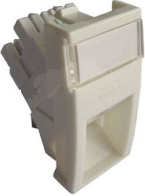 Molex PN Mod Mosaic 22.5x45mm 1xRJ45 kątowy, 568A/B, UTP, DG+ PowerCat 5e, Biały (MLG-00028-02) 1