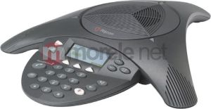 Telefon Poly Polycom konferenční telefon SoundStation 2, LCD displej, porty pro rozšíření o externí mikrofony, PC kabel 1
