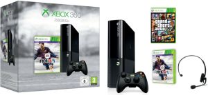 Microsoft Xbox 360 E 250GB + Fifa 14 + GTA V 2