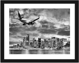 Feeby Obraz w ramie czarnej, Samolot nad Sydney 80x60 1