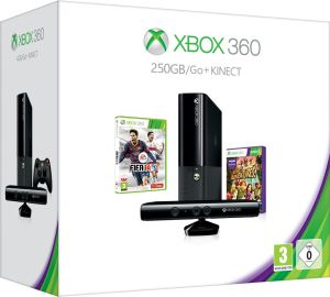Microsoft Xbox 360 E 250GB + Kinect + Kinect Adventures + Fifa 14 (S2G-00097) + (LPF-00060) 1