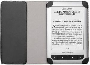 Pokrowiec PocketBook Skórzane etui do modeli 622/623/624 Czarno-szare pikowane 2