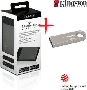 Czytnik Kingston MobileLiteWireless (MLW221) + Pendrive Kingston DataTraveler SE9 16GB (DTSE9H/16GB) 1