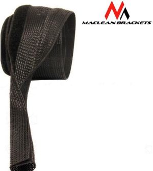 Organizer Maclean Maskownica kabli MC-513 B 1.8m 85mm czarna na rzepę (mc-513b) 1